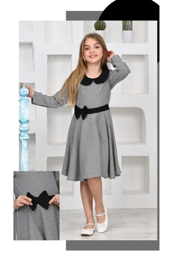ÇocukYoluKids Houndstooth Dress
