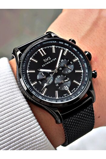 Romanson Functions Active 5 Atm Waterproof Steel Cord Steel Case Men's Wrist Watch