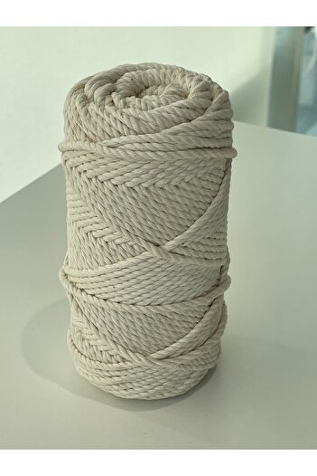 Makrome 250 Grams 3Twist 3mm Ecru Macrame Rope