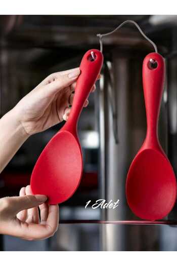 elfnur 22cm Ultra Hard Silicone Rice Tablespoon - High Heat Resistant, Fireproof Nonstick 1Pcs