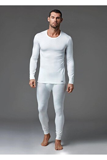 Eros 1452 Crew Neck Long Sleeve Thermal Underwear Single Top