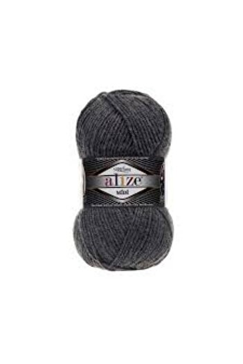 Alize Superlana Midi 182 Middle Gray Sweater Beanie Scarf Winter Knitting Rope