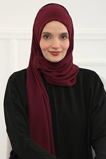 Ayşe Tasarım Practical Chiffon Shawl,Ps-22,Bordo