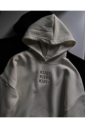 Gofeel Sniper - Wifey Baskılı Detail Oversize Hoddie