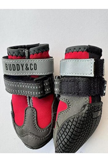 BUDDY&CO Buddy Co Megastone Kauçuk Dış Taban Köpek Ayakkabısı Kırmızı No 2 4 Cm