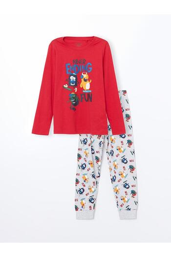 LC Waikiki Lcw Kids Crew Neck Boy Pajamas Set