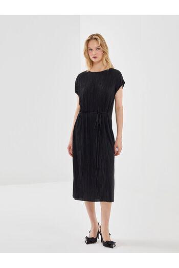 LC Waikiki Crew Neck Textured Women's Dress