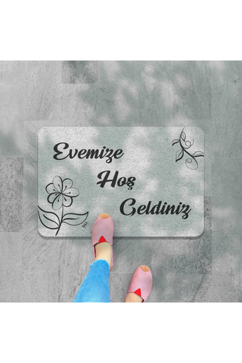 M&H Quality Welcome Written Coco Look Decorative Door Front and Interior Mat