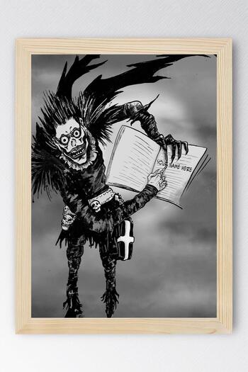 Saturn Death Note Çerçeveli Tablo - Ölüm Defteri Manga Anime Poster Tablo