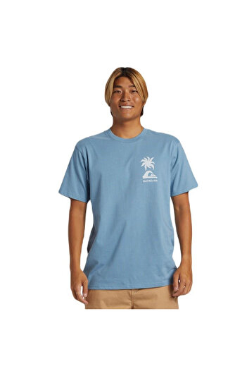 Quiksilver Ανδρικό μπλουζάκι Tropical Breeze σε μπλε casual στυλ AQYZT09562-W12