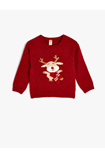 Koton Baby Girl's Red Knit Sweater