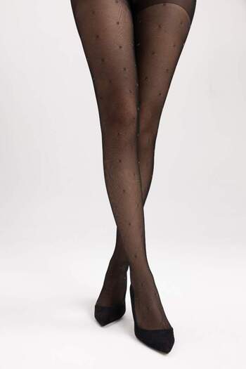 DeFacto 15 Den Women's Glittery Heart Pantyhose B5877axns