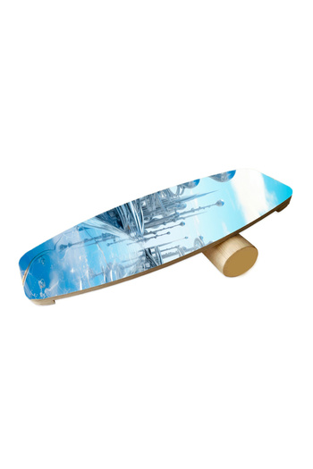 wudie Wooden Printed Balance Board Rocket Balance Board Rocket Gym Board