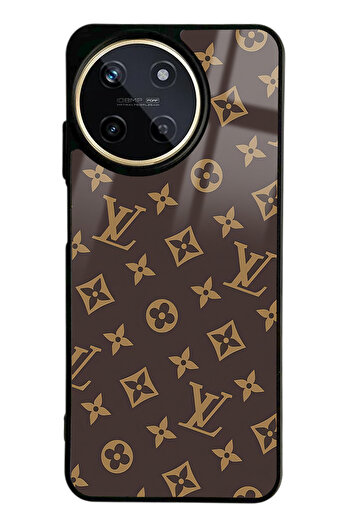 Spoyi Oppo Realme 11 Brown Lv Design Glossy Phone Case