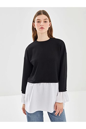 LC Waikiki Γυναικείο φούτερ LCW Modest Τουνίκ με λαιμόκοψη μπροστά