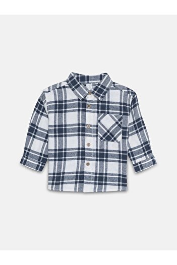 LC Waikiki LCW Kids Lacivert Uzun Kollu Ekose Desenli Erkek Çocuk Oduncu Gömlek