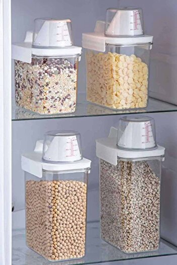 Pikas 4-Piece Leak-Proof Storage Food Groomer Detergent Scale Storage Container