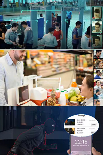 PROLİFE 8 Li Güvenlik Kamerası Seti 5 Mp Sony Lensli Gece Renkli Gece Görüşlü Kamera Sistemi-Cepten İzlemeli