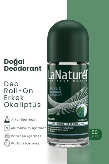 LaNaturel Doğal Deodorant Roll-on Erkek Okaliptüs Kokulu. 2'li Avantaj Paketi