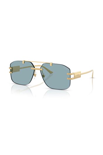 Versace Ve 2275 100280 60 Men's Geometric Gold Metal Sunglasses
