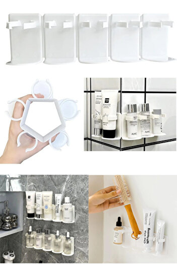 omilife Self Adhesive Seasoning Rack Soap Rack Suitable for Brushes Wall Shelf
