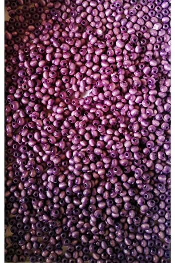 Selin Ξύλινη χάντρα 8 mm 100 gr (μέση. 390-430 Τεμάχια ) Λιλά