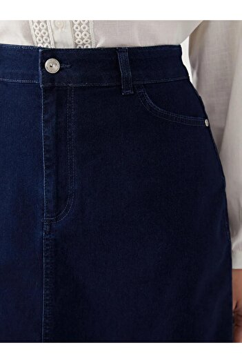 LC Waikiki LCW Grace Mavi Standart Fit Kadın Jean Etek