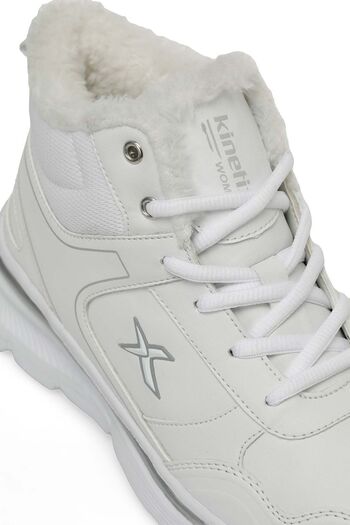 Kinetix Kadın Kürklü Microfiber White Outdoor Spor Kış Botu - Winter Women Sport Boots