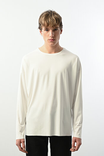 İLKCET MODA Men's Modal Fabric Seasonal Oversize Sweatshirt
