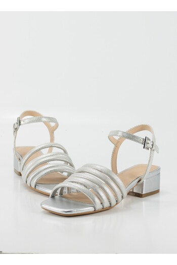 CLARKS Seren25 Part Silver Metallic FORMAL WOMEN SANDALS