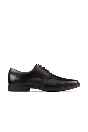 CLARKS Scala Step Y Black Leather SHOES TEEN BOYS