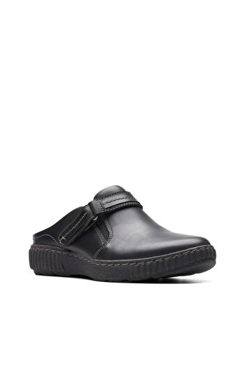CLARKS Caroline May Black Leather CASUAL WOMEN SHOES