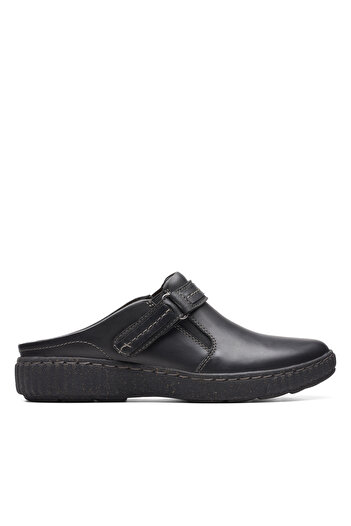 CLARKS Caroline May Black Leather CASUAL WOMEN SHOES