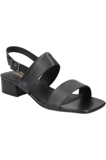 CLARKS Seren25 Strap Black Leather CASUAL WOMEN SANDALS