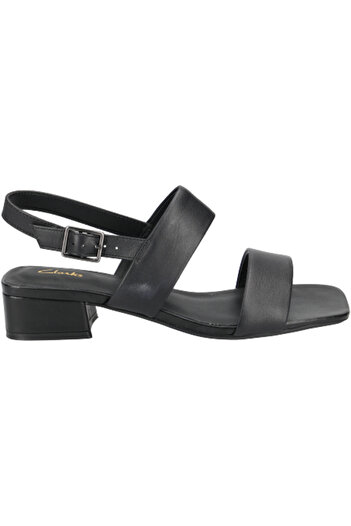 CLARKS Seren25 Strap Black Leather CASUAL WOMEN SANDALS