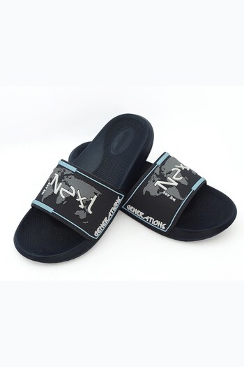 LETAO Urban Men's Black Comfortable Beach Pool Wet Floor Slippers