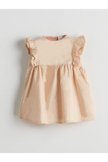 LC Waikiki Crew Neck Ruffle Sleeve Baby Girl Dress