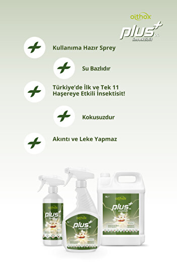 Oithox Plus Ul Insektisit Böcek, Pire, Örümcek, Bit, Tahta Kurusu, Mite, Hamamböceği Ilacı 500 ml
