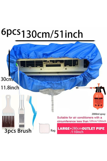 Choice 6pcs 24000-36000 btu Suitable for 24000-36000 Btu Large Air Conditioning Water Cover Set Cleaner wit