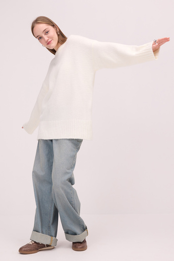 Addax Crew Neck Basic Knitwear Sweater K2217-C3