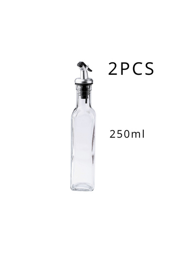 Choice Zh-hx23072864-2pcs- 2/4pcs.250/500ml Clear Glass Olive Oil Bottle Leakproof Kitchen Seasoning Soy Sa