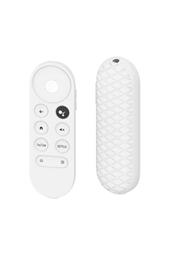 Choice WHITE Silicone Protective Case for 2020 Google Chromecast SmartTV Remote Control Non-slip Soft Durab