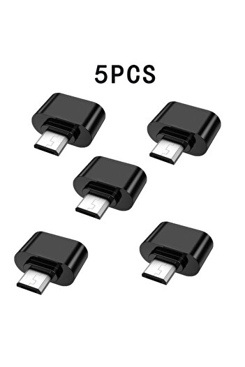 Choice1 Black 5PCS 1/5PCS Micro Male To USB-A 2.0 Female Mini OTG Data Connector Converter Cable Adapter Fo