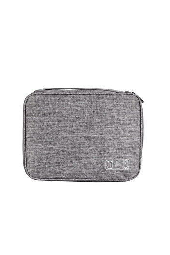 Choice Light Grey Three layer sorting and storage bag, power bank, multifunctional data cable storage box