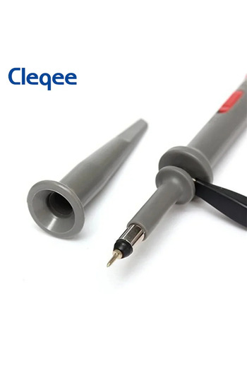Choice Cleqee P6100 2pcs 100MHz Bandwidth Oscilloscope Probe 1X/10X Adjustable Attenuation BNC Leads Sw...