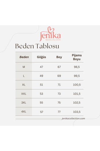 JENİKA Saten Uzun Kollu Kalp Desenli Düğmeli Pembe Pijama Takım
