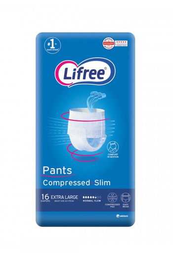 Lifree Cloth Adult Diapers Extra Large, 16 Count