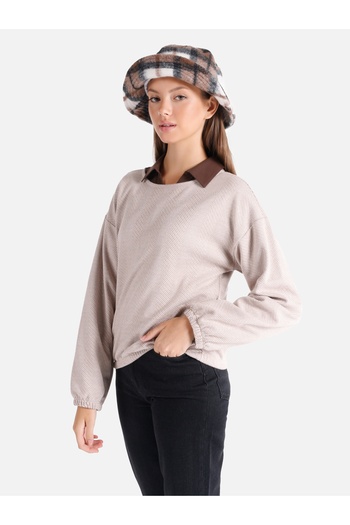 Colin's Beige U.sleeve Women's T-shirt