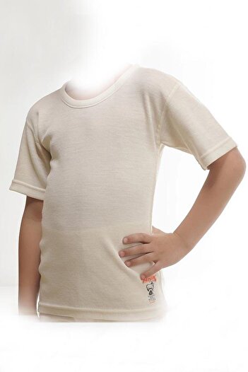 Hasyün Children's Merino Wool Short Sleeve Bronşit Undershirt