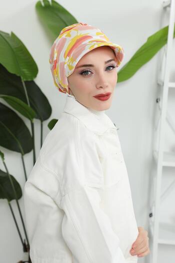Aisha's Design Καπέλο με σχέδιο από χτενισμένο βαμβάκι - Μπόνε, B-73YD